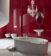 Czerwona łazienka