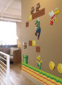 Mario Bros nalepki na ścianę