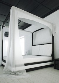 Modern canopy bed design