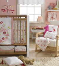 Pink colors in childrens room