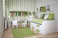 Zielone akcenty pokój dla nastolatka przykłady