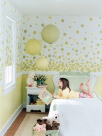Zielone kolorki w pokoju dziecinnym