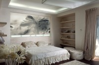 jasna dekoracyjna sypialnia dekoracyjna ściana