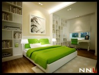 jasna sypialnia  zielone dodatki