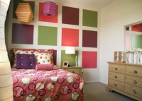 kolorowy pokój dekorowane ściany
