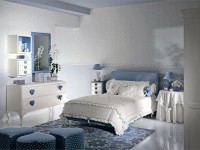 niebiesko biały pokój