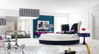 nietypowe luksusowe okrągłe łóżko