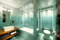nowoczesna łazienka jasno morskie kafle