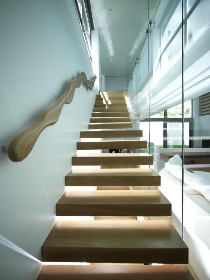 nowoczesne drewniane schody