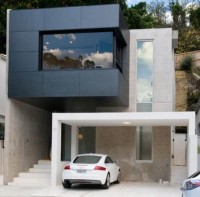 nowoczesny biało szary dom