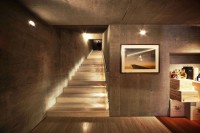 podświetlane betonowe schody