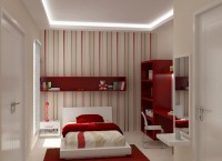 pokój dla dziecka czerwono białe kolory