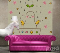 różowa pikowana sofa