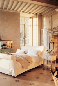 sypialnia biała sofa do spania