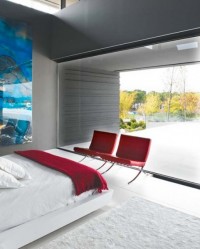 sypialnia futurystyczne wnętrze