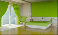sypialnia na zielono