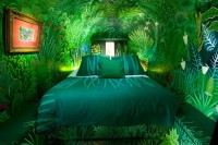 totalnie zielona sypialnia