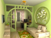 zielony pokój dekoracyjna ściana