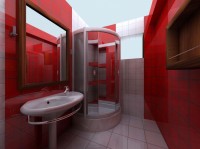 łazienka na czerwono