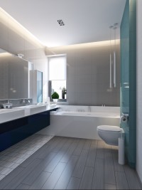 antique innovative vibrant blue bathroom decoration