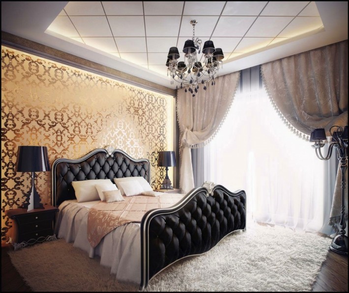 piękna stylowa sypialnia