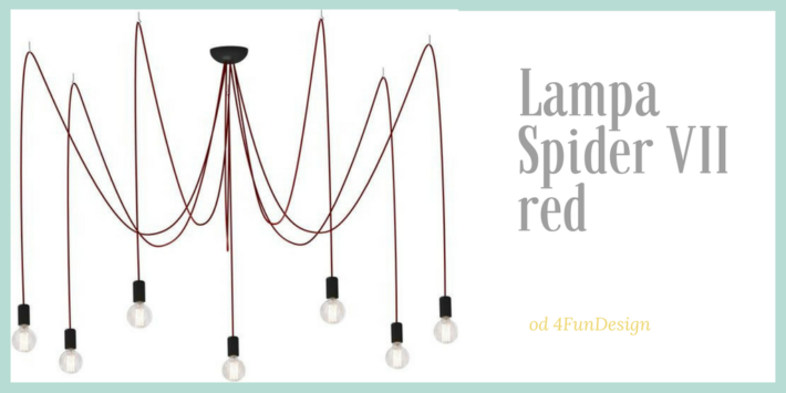 Lampa wisząca Spider red VII