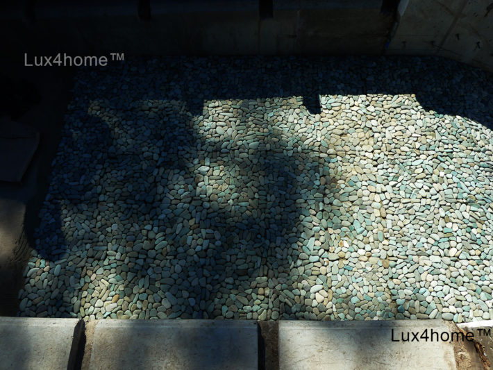 Mozaika kamienna z otoczaków – plastry otoczaków