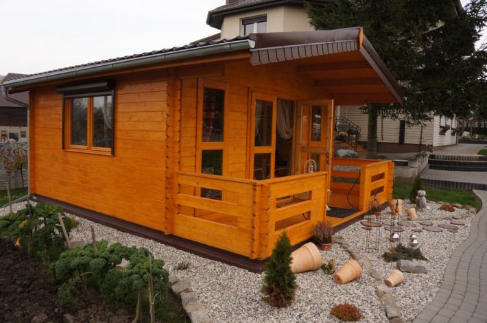 Drewniany domek dla gości